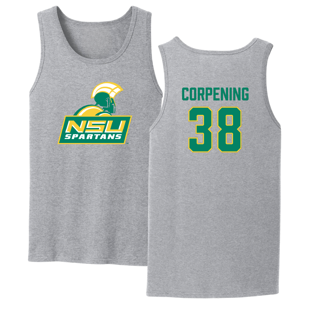 Norfolk State University Football Sport Gray Tank Top - #38 Davion Corpening