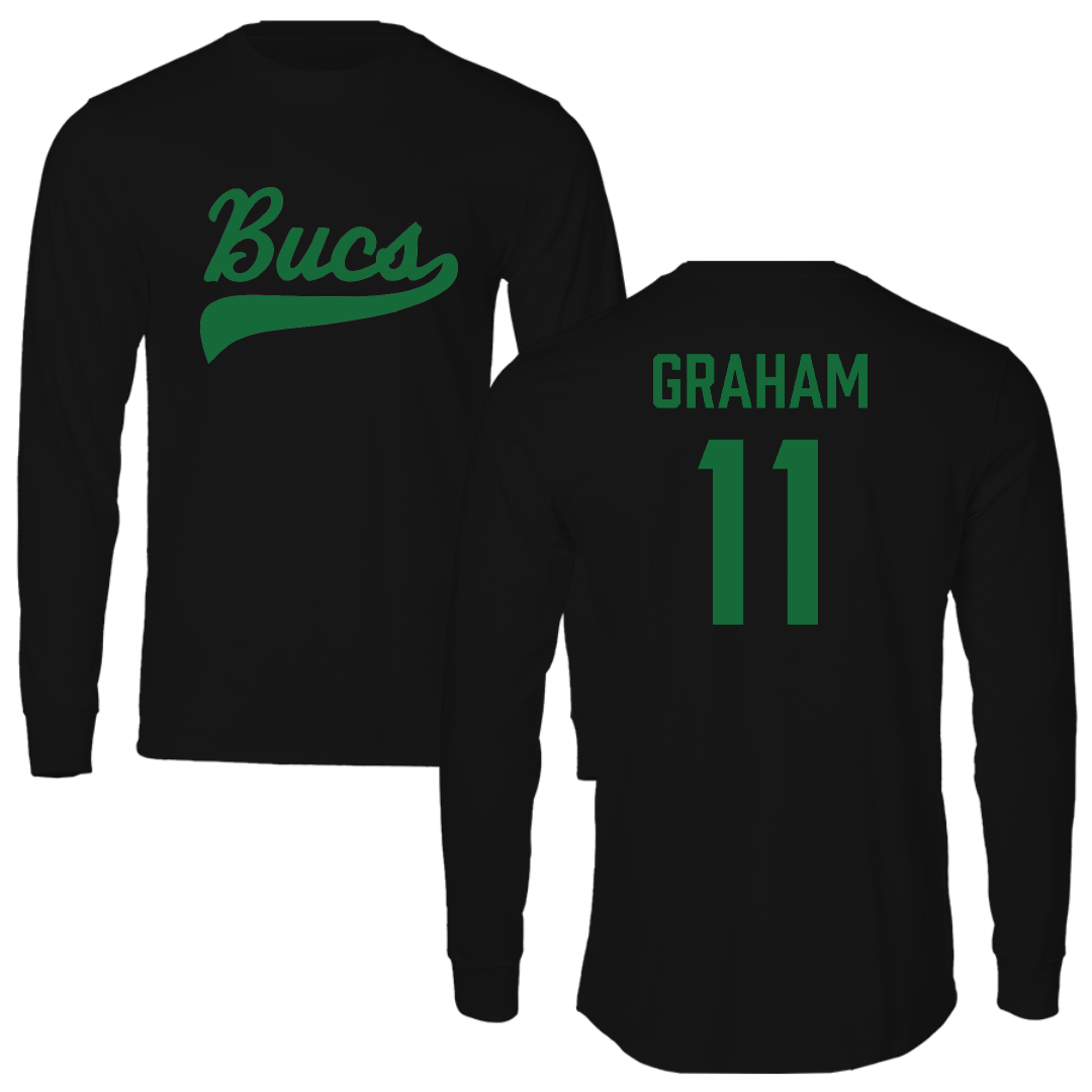 Shelton State Community College Baseball Black Performance Long Sleeve - #11 Mac Graham