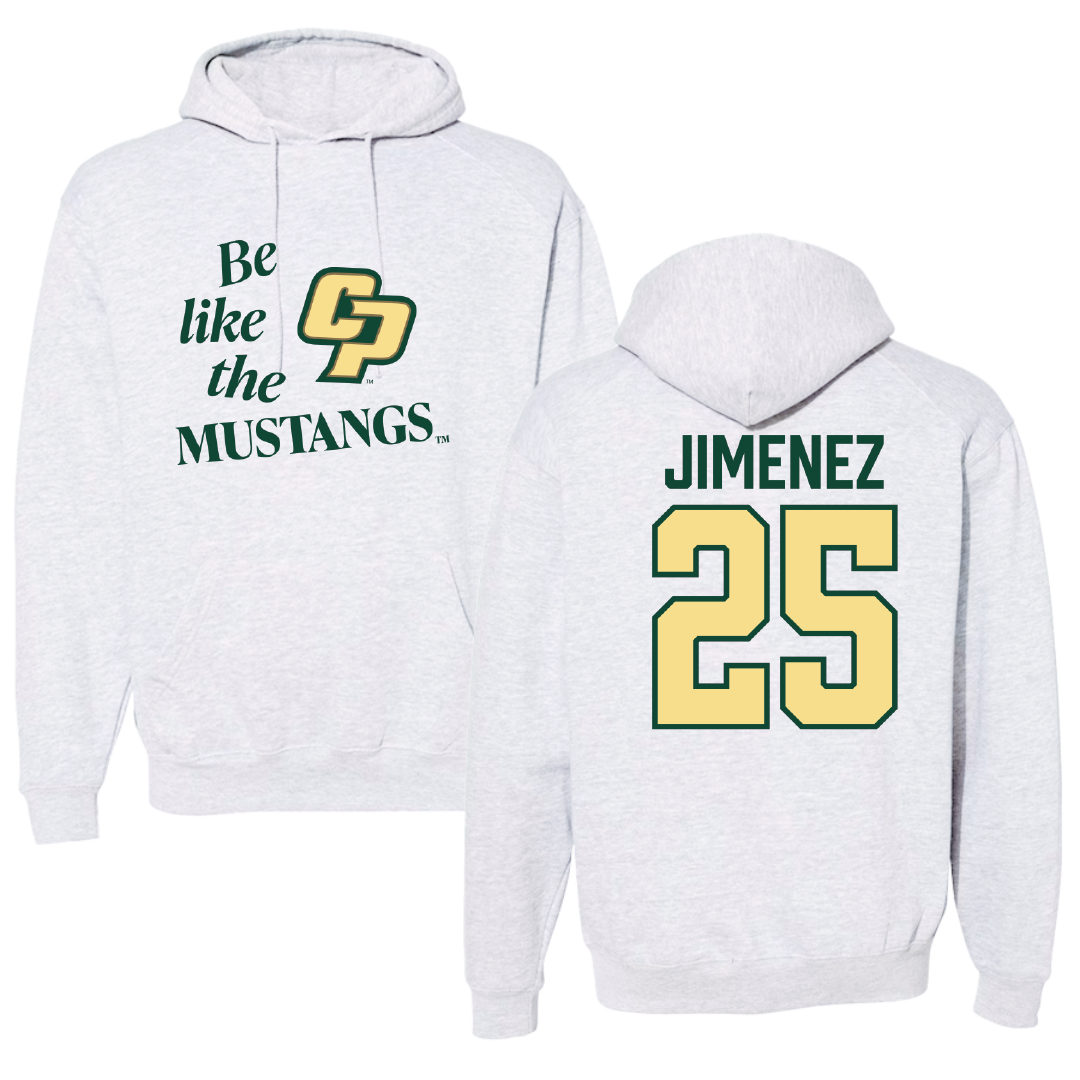 Cal Poly Soccer Light Gray Be Like Us Hoodie - #25 Benji Jimenez