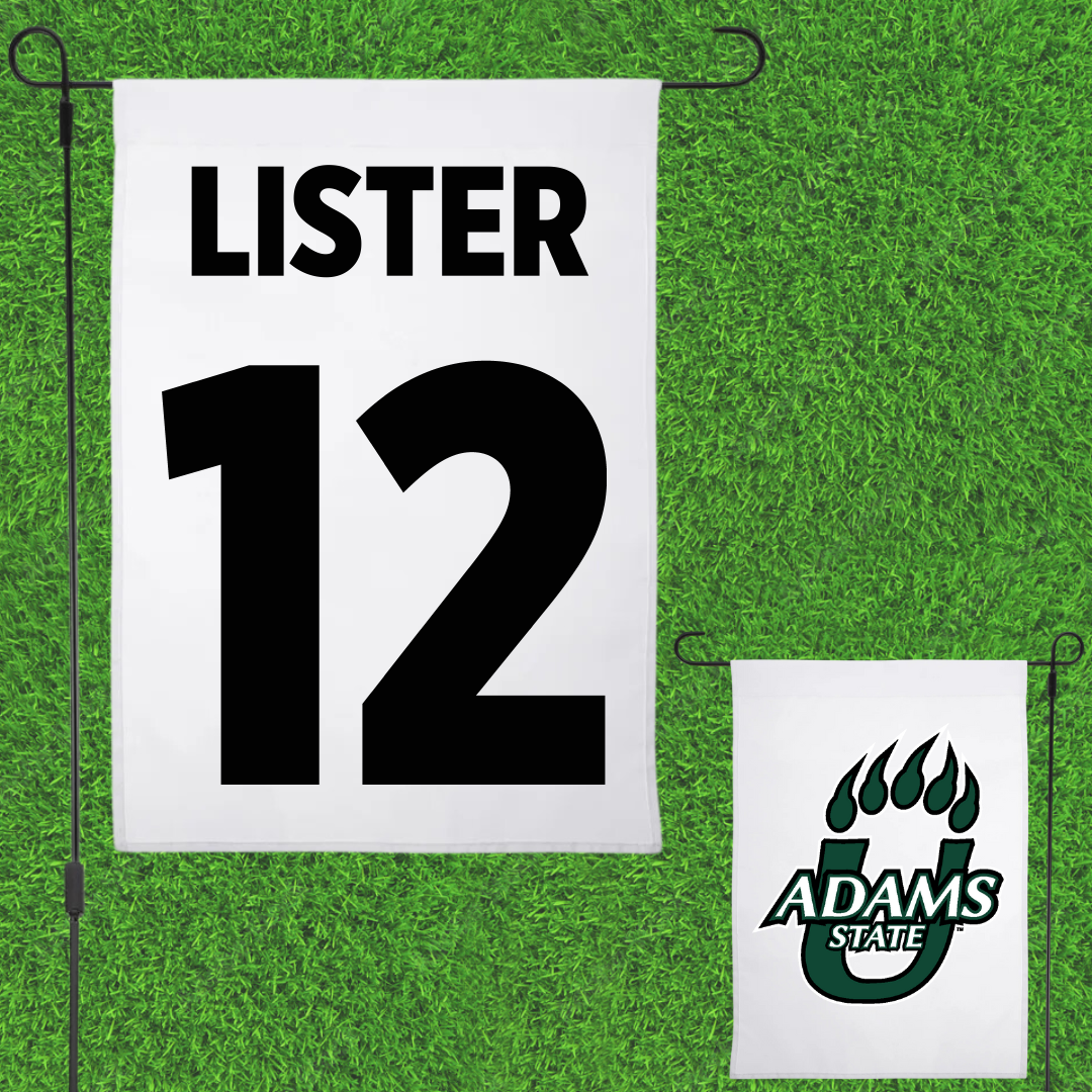 Adams State University Soccer White Garden Flag - #12 Aja Lister