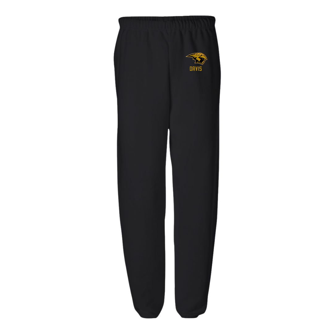 University of Wisconsin-Oshkosh Baseball Black Sweatpants - #2 Aaron Davis