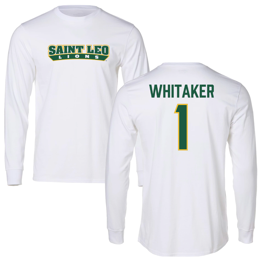 Saint Leo University Lacrosse (W) White Performance Long Sleeve - #1 Erin Whitaker
