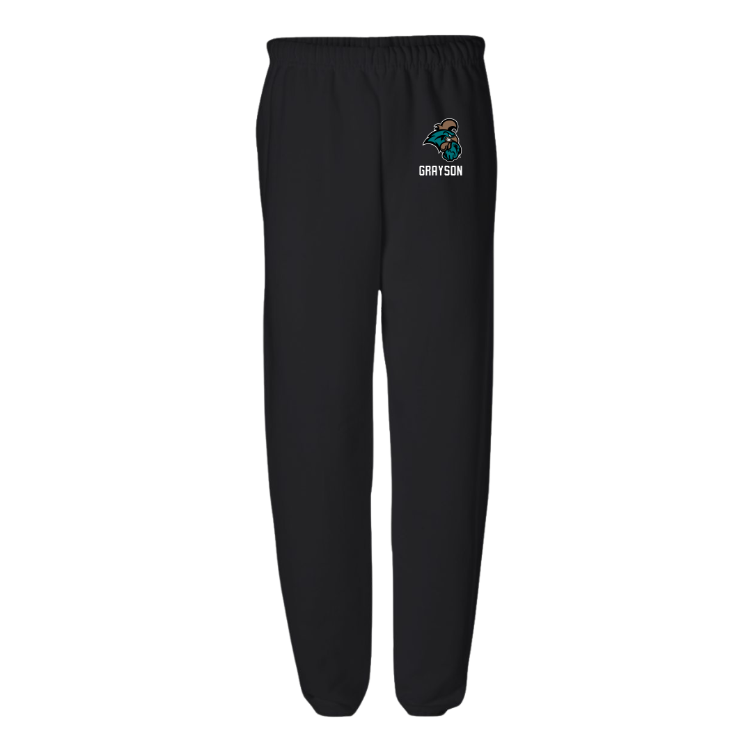 Coastal Carolina University TF and XC Black Sweatpants - Elliot Grayson