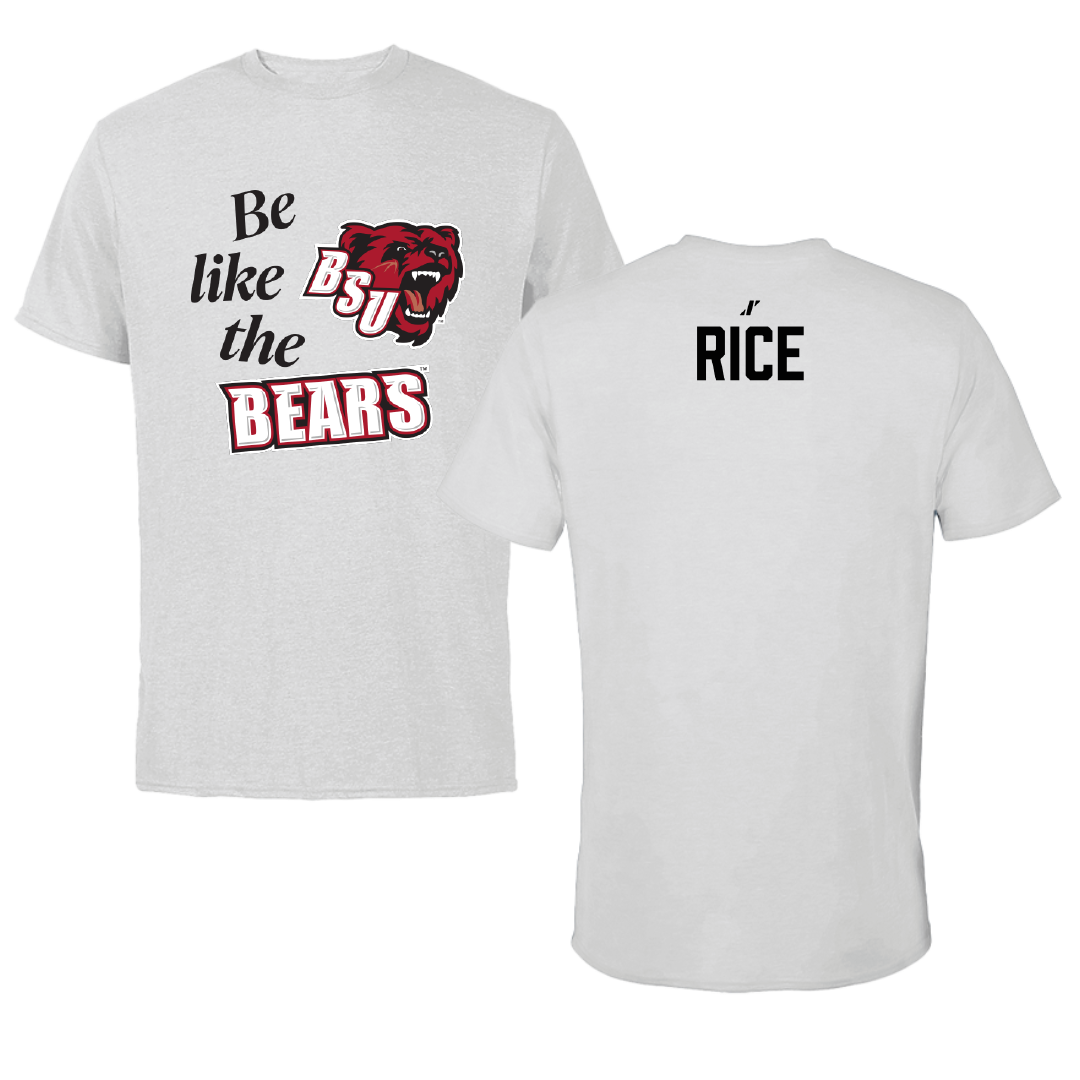 Bridgewater State University Swimming & Diving Light Gray Be Like Us Performance Tee - Hunter Rice