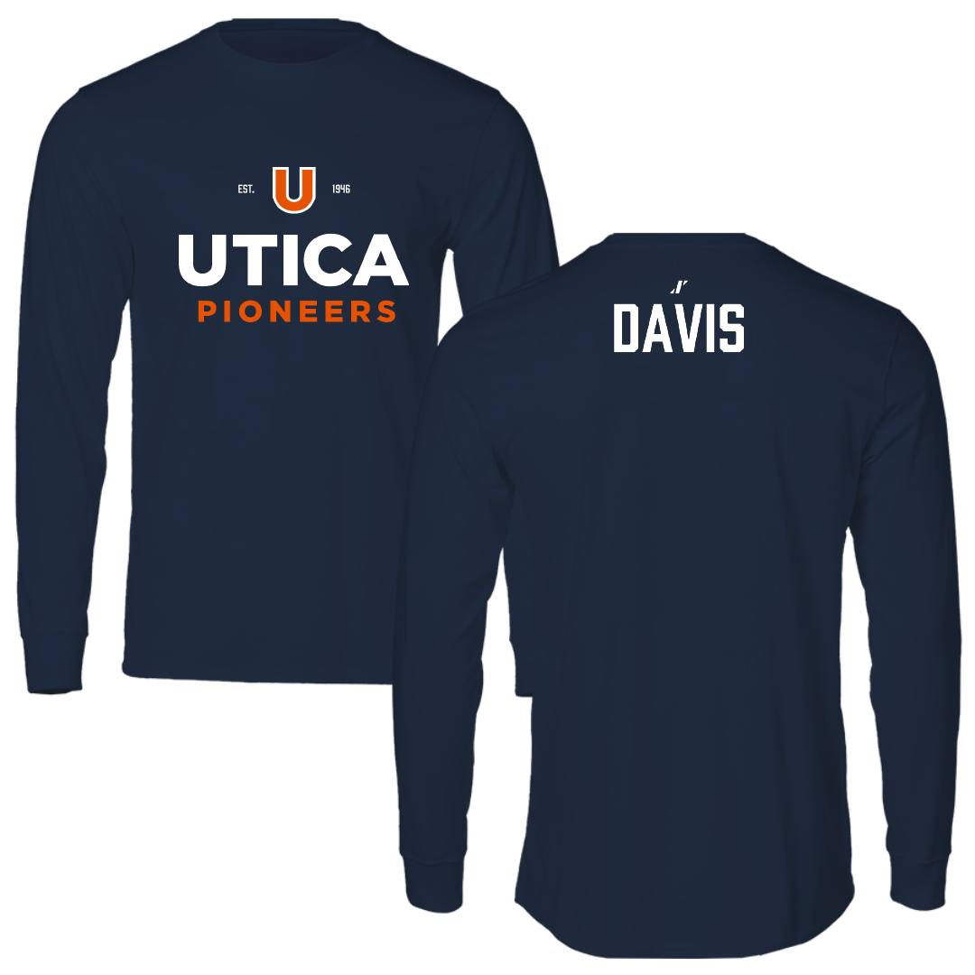 Utica University TF and XC Navy General Performance Long Sleeve - Kaleb Davis