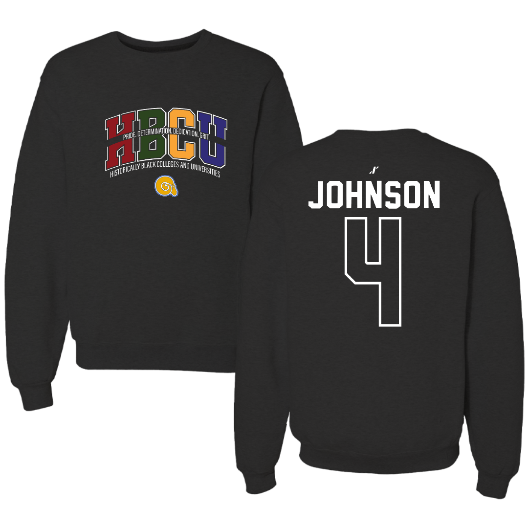 Albany State University Basketball Black HBCU Crewneck - #4 Kj Johnson
