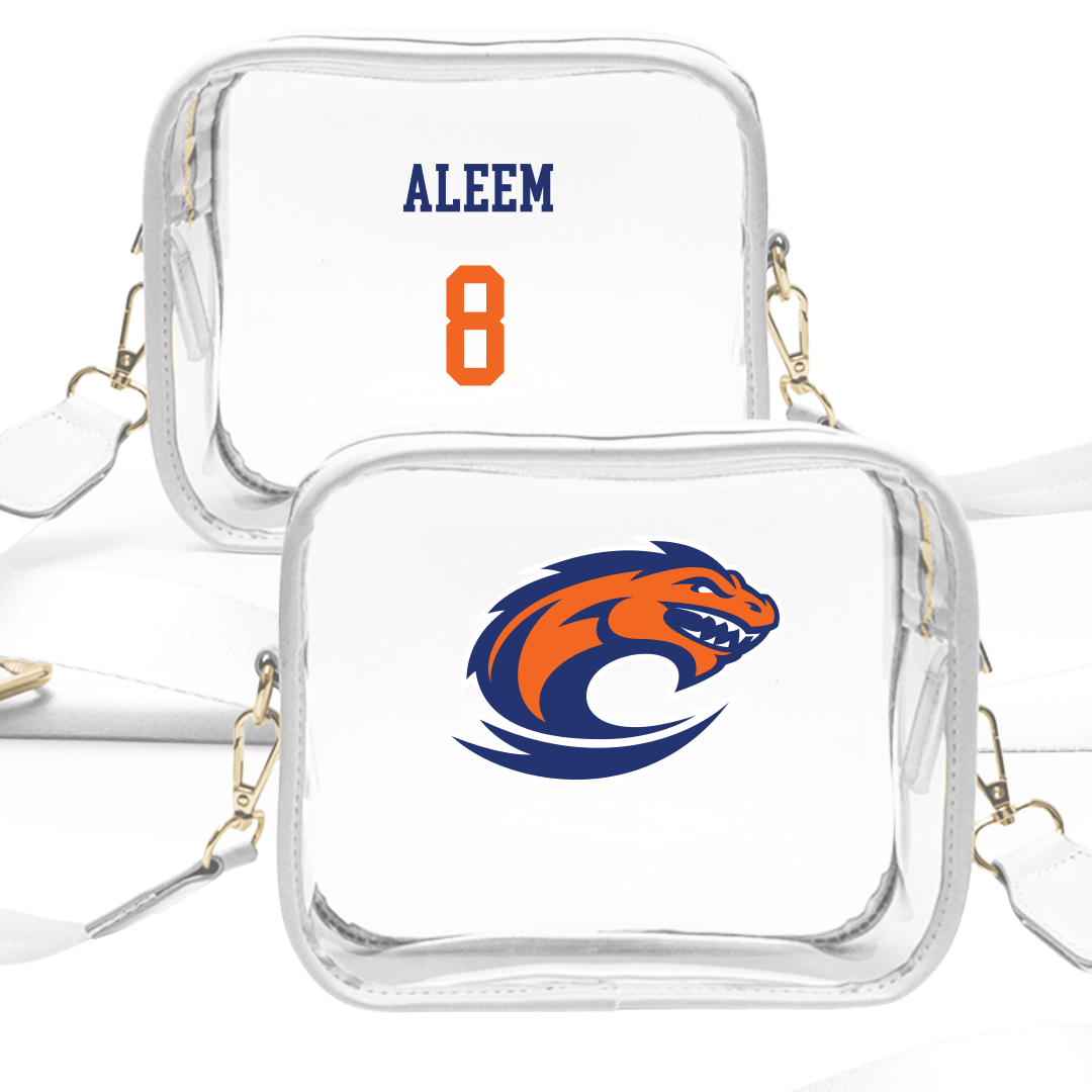 Clayton State University Basketball (M) White Clear Stadium Bag - #8 Jamil Aleem