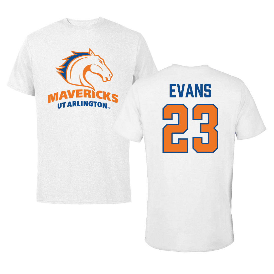 University of Texas at Arlington Baseball White Tee - #23 Zach Evans