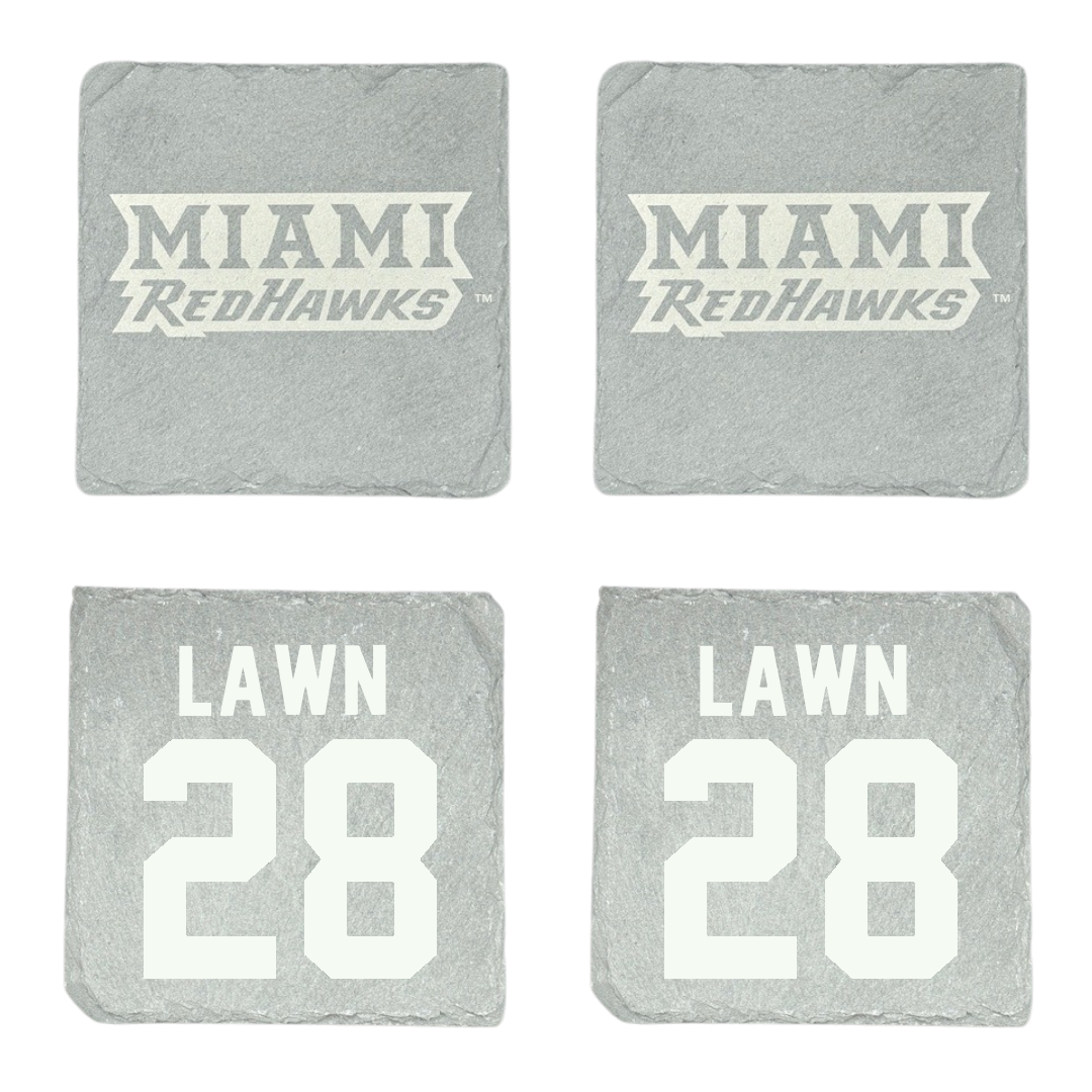 Miami University (Ohio) Field Hockey Stone Coaster (4 Pack)  - #28 Jilly Lawn