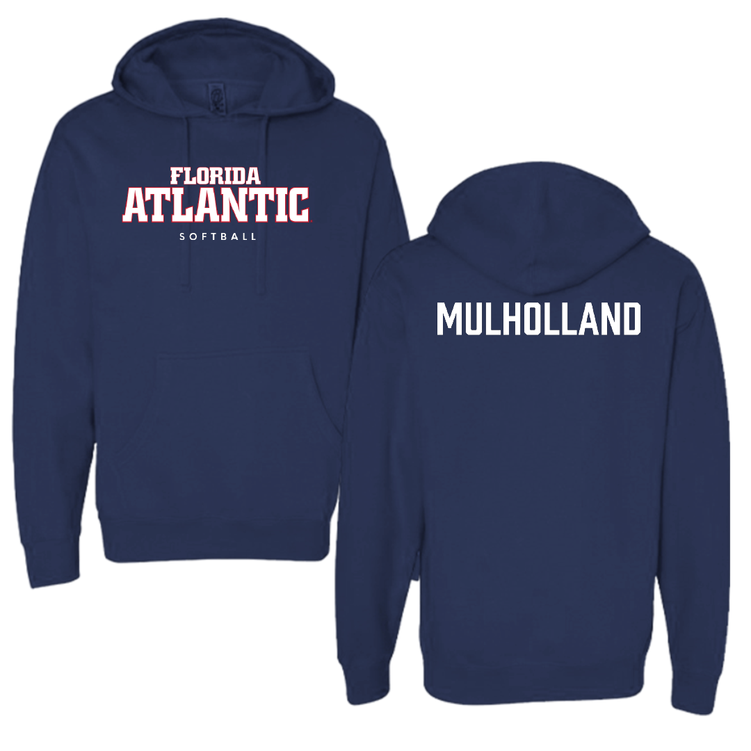 Florida Atlantic University Softball Navy Block Hoodie - McKenna Mulholland