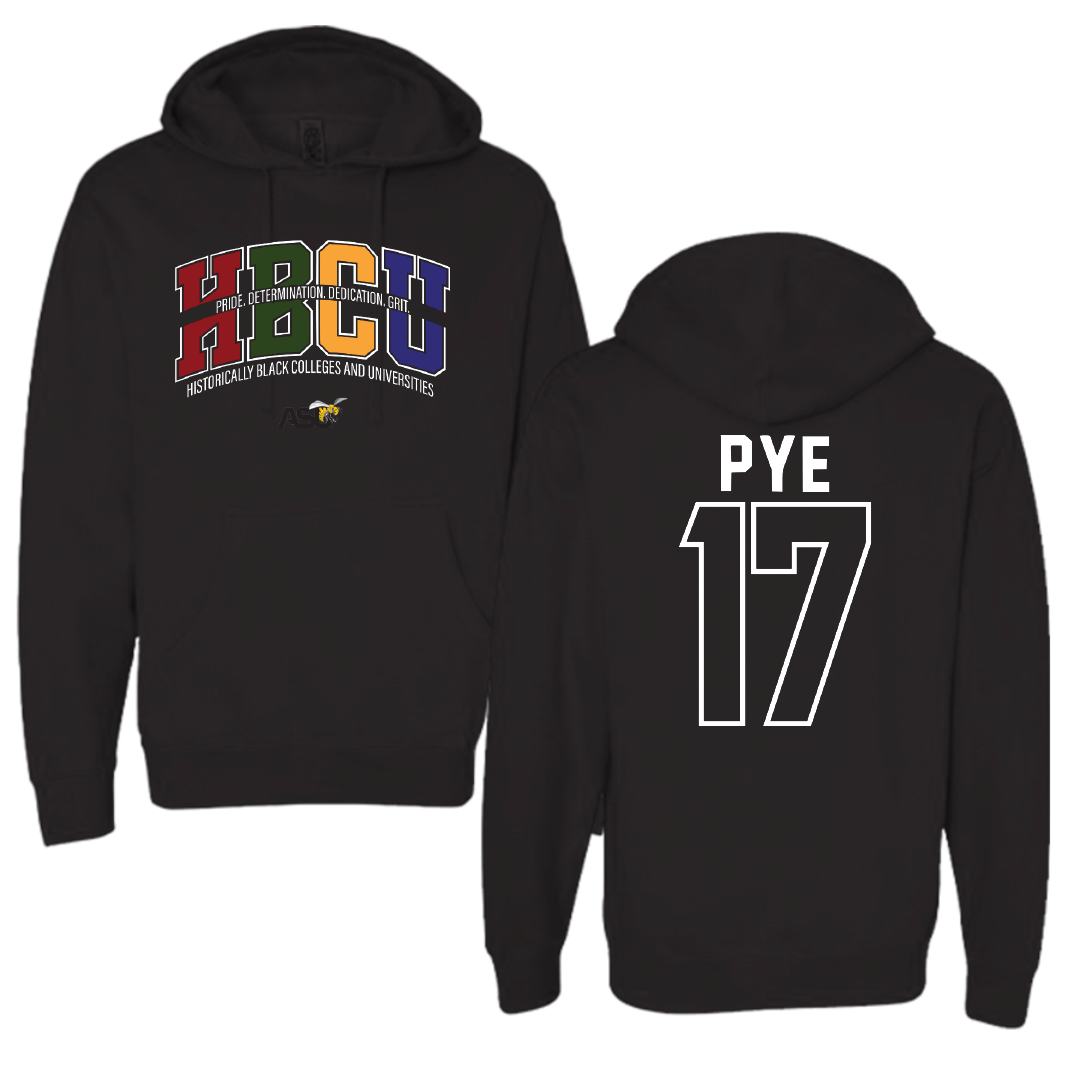 Alabama State University Softball Black HBCU Hoodie - #17 Ashley Pye