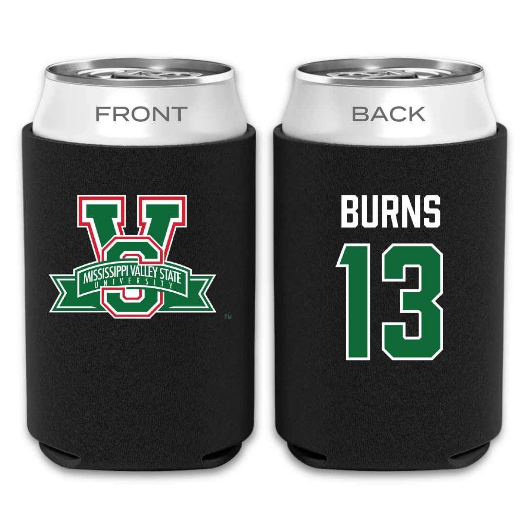 Mississippi Valley State University Baseball Black Can Cooler - #13 Ty Burns