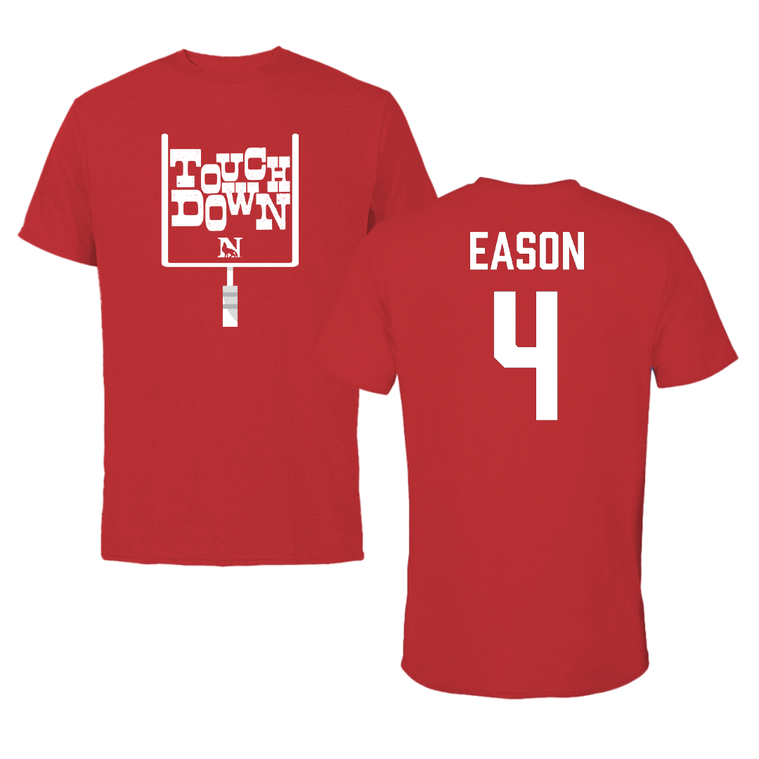 Newberry College Football Red Touchdown Tee - #4 Jaydon Eason