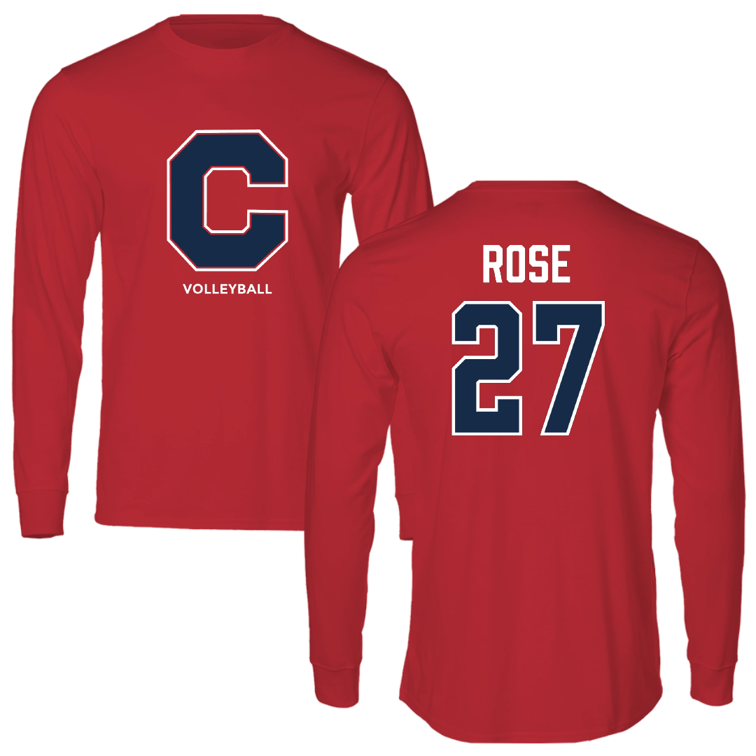 Catawba College Volleyball (W) Red Long Sleeve - #27 Ali Rose