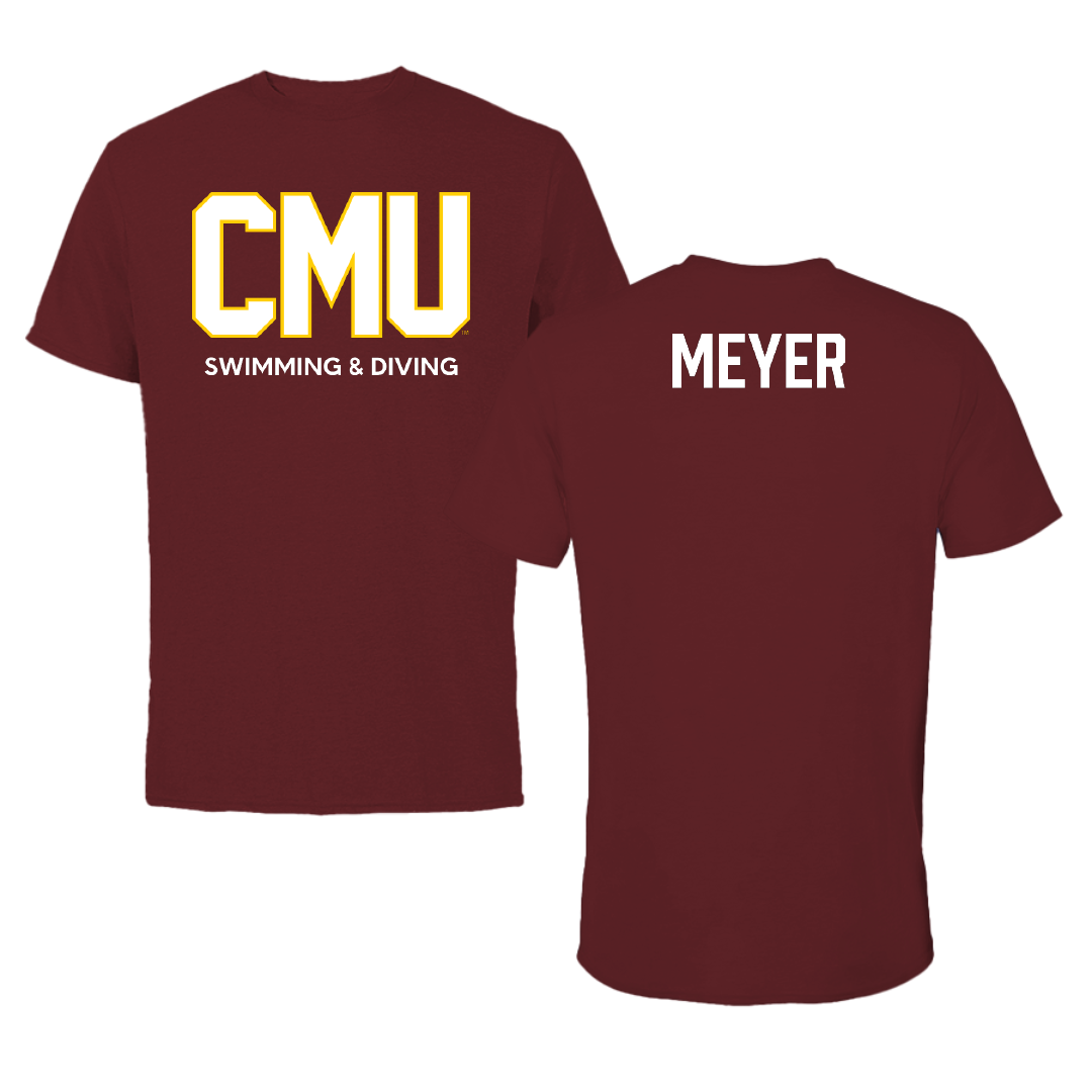 Colorado Mesa University Swimming & Diving Maroon Performance Tee - Kenya Meyer