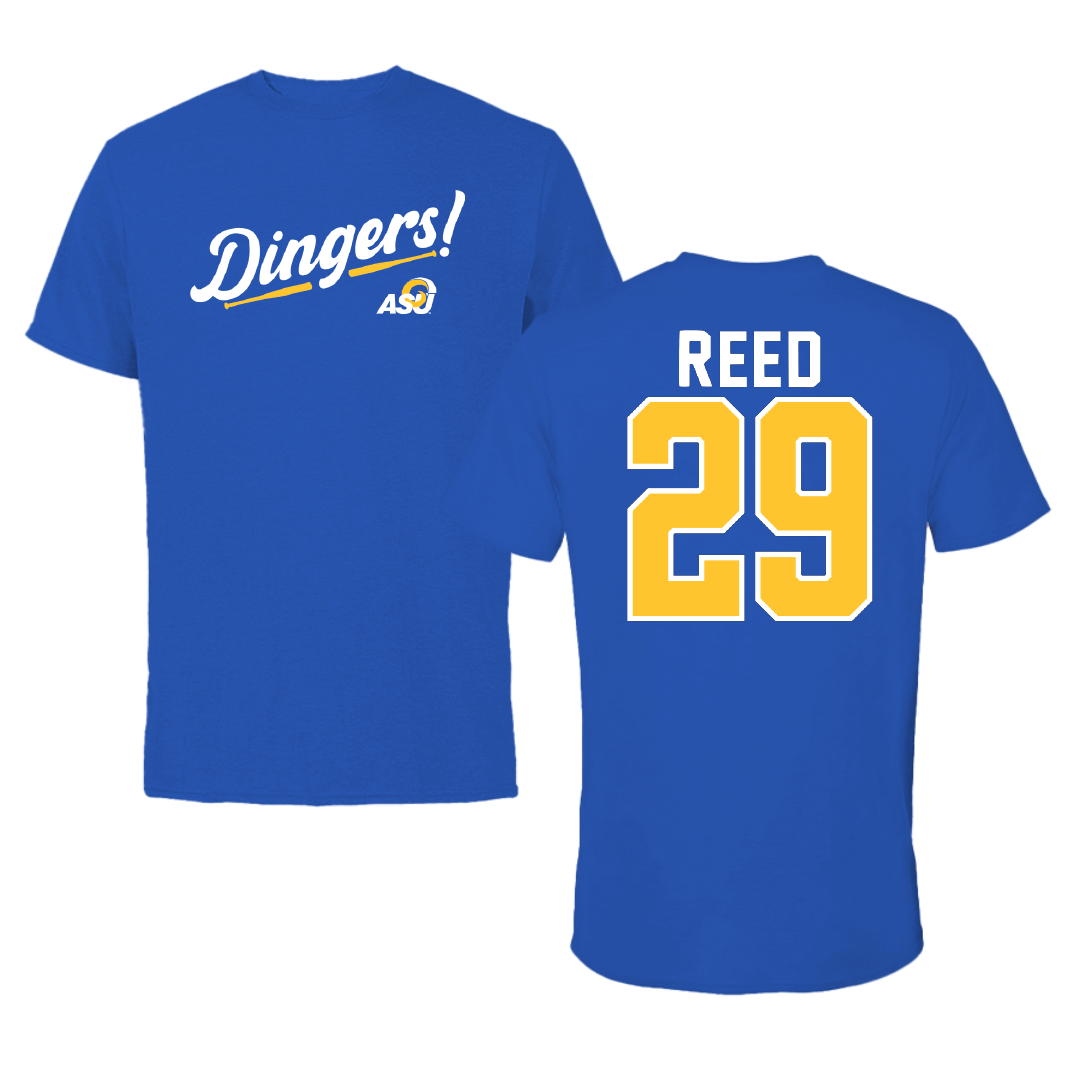Angelo State University Baseball Blue Dingers Performance Tee - #29 Joshua Reed