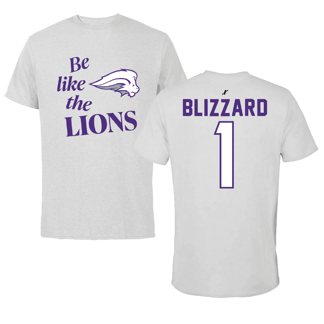 Nelson University Softball Light Gray Be Like Us Performance Tee - #1 Macie Blizzard