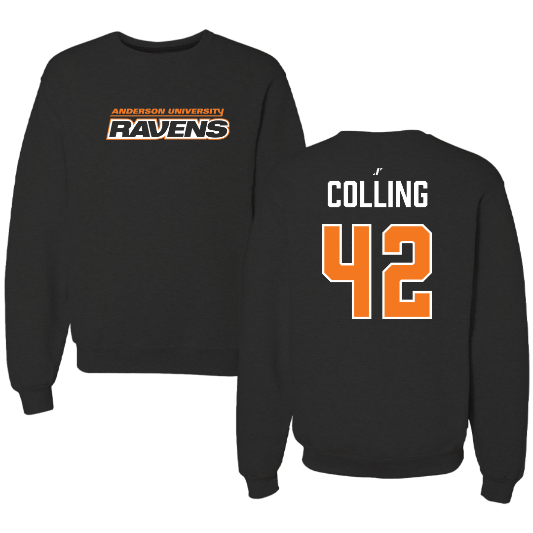 Anderson University (Indiana) Baseball Black Crewneck - #42 Ethan Colling