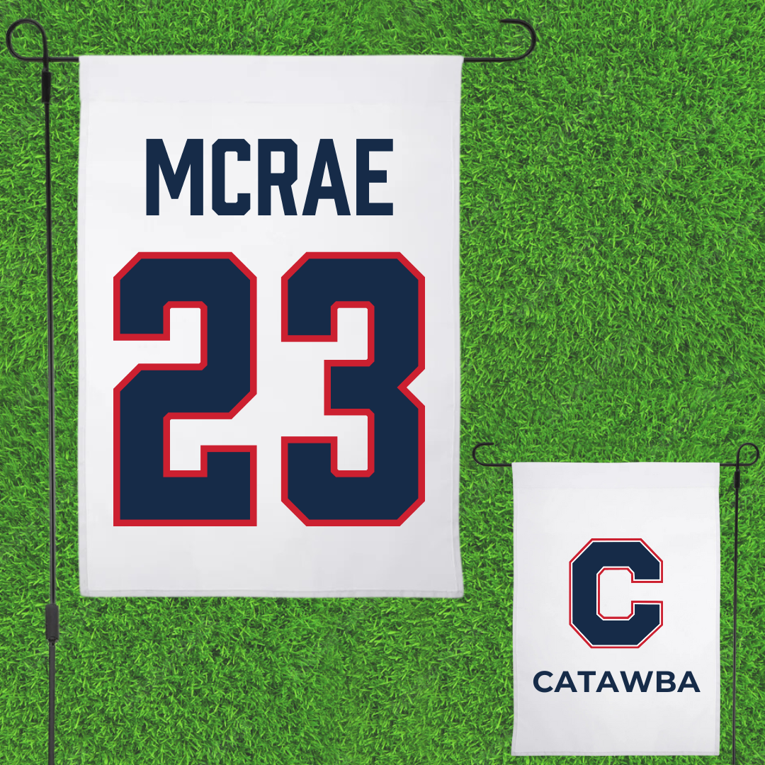 Catawba College Softball White Garden Flag - #23 Carmen McRae