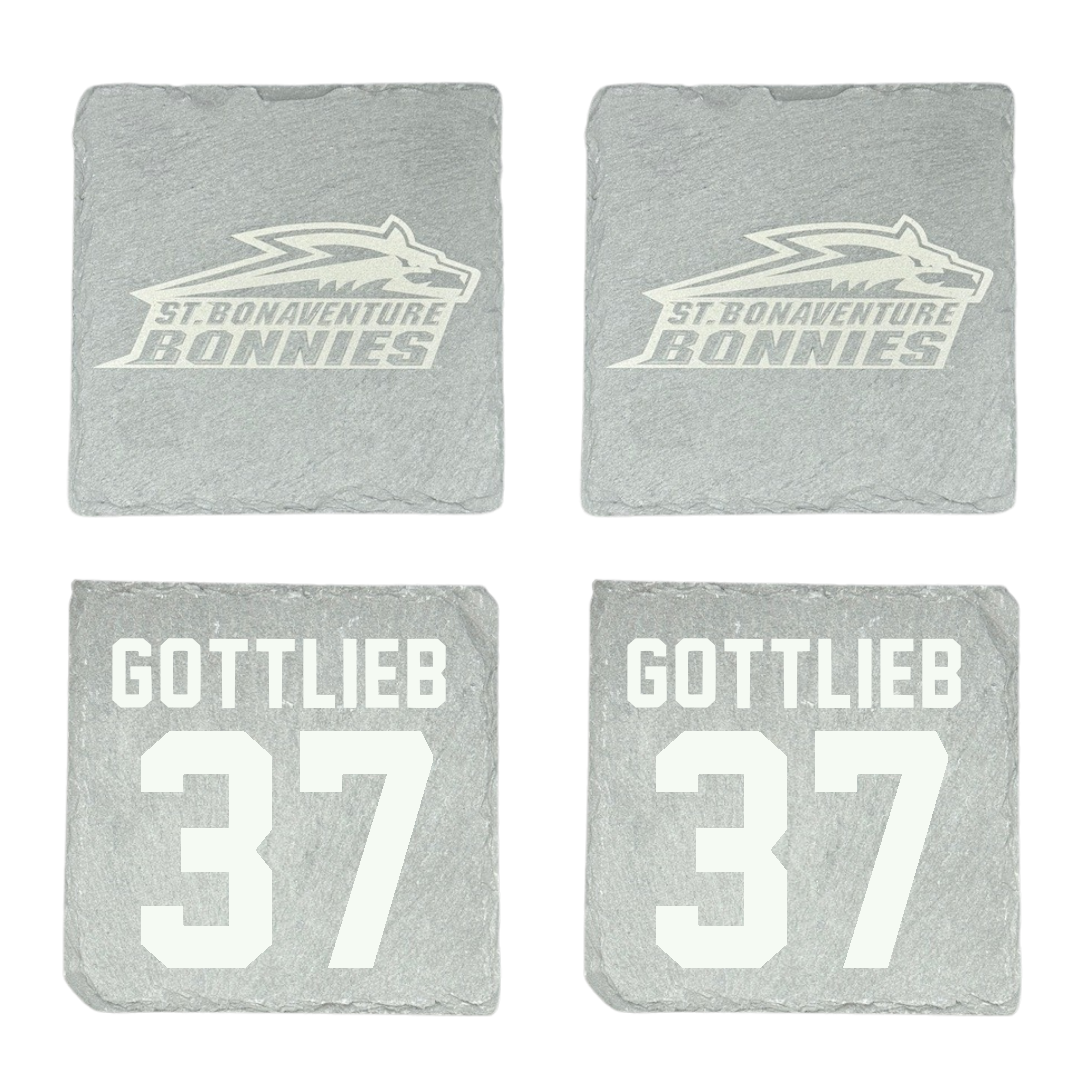 St. Bonaventure University Baseball Stone Coaster (4 Pack)  - #37 Justin Gottlieb
