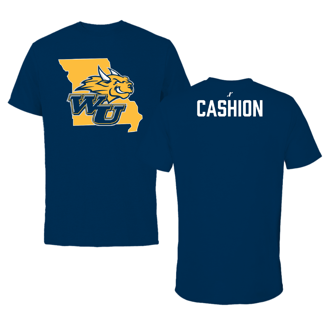 Webster University TF and XC Navy State Performance Tee - Sophia Cashion
