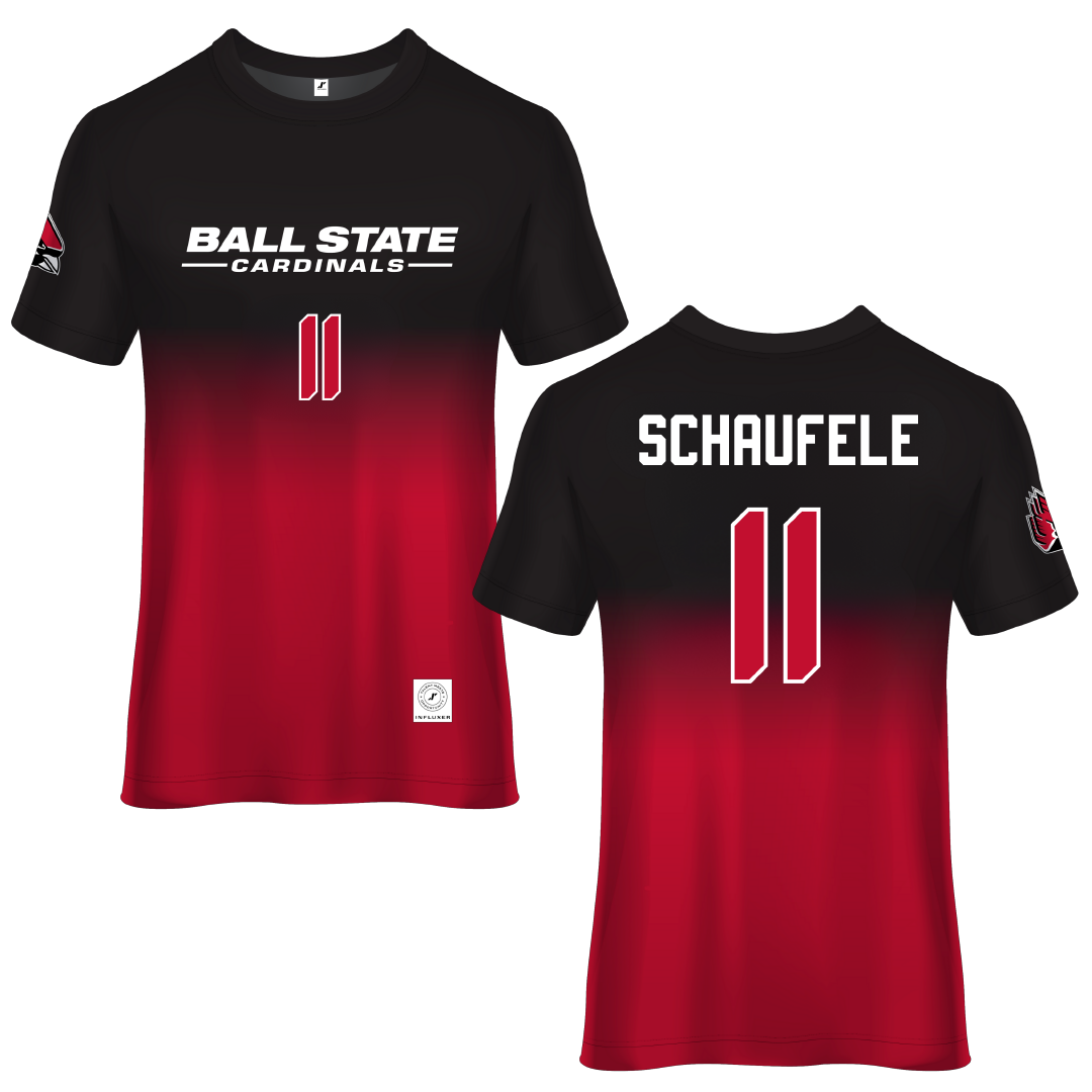 Ball State University Red Soccer Jersey - #11 Ainsley Schaufele