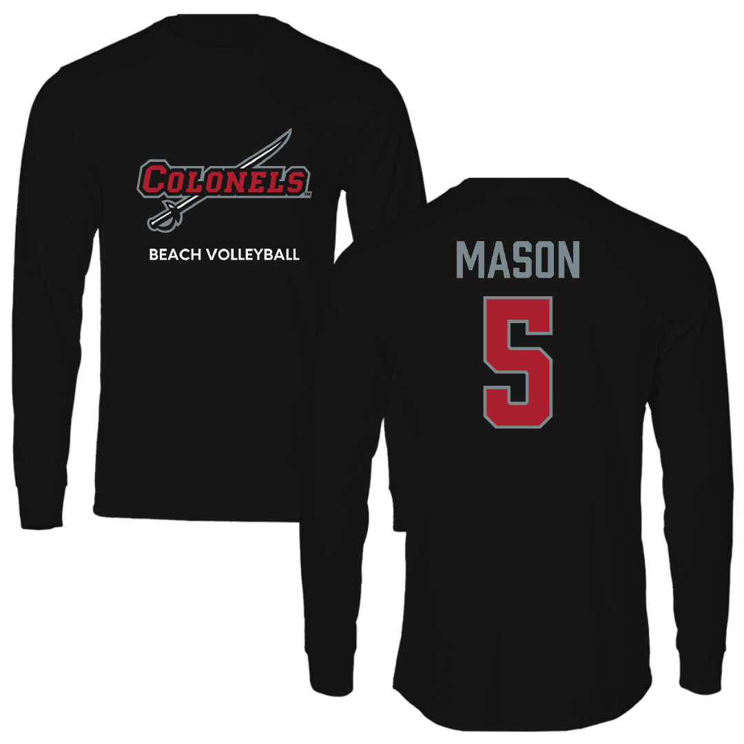 Nicholls State University Beach Volleyball Black Colonels Performance Long Sleeve - #5 Hailey Mason