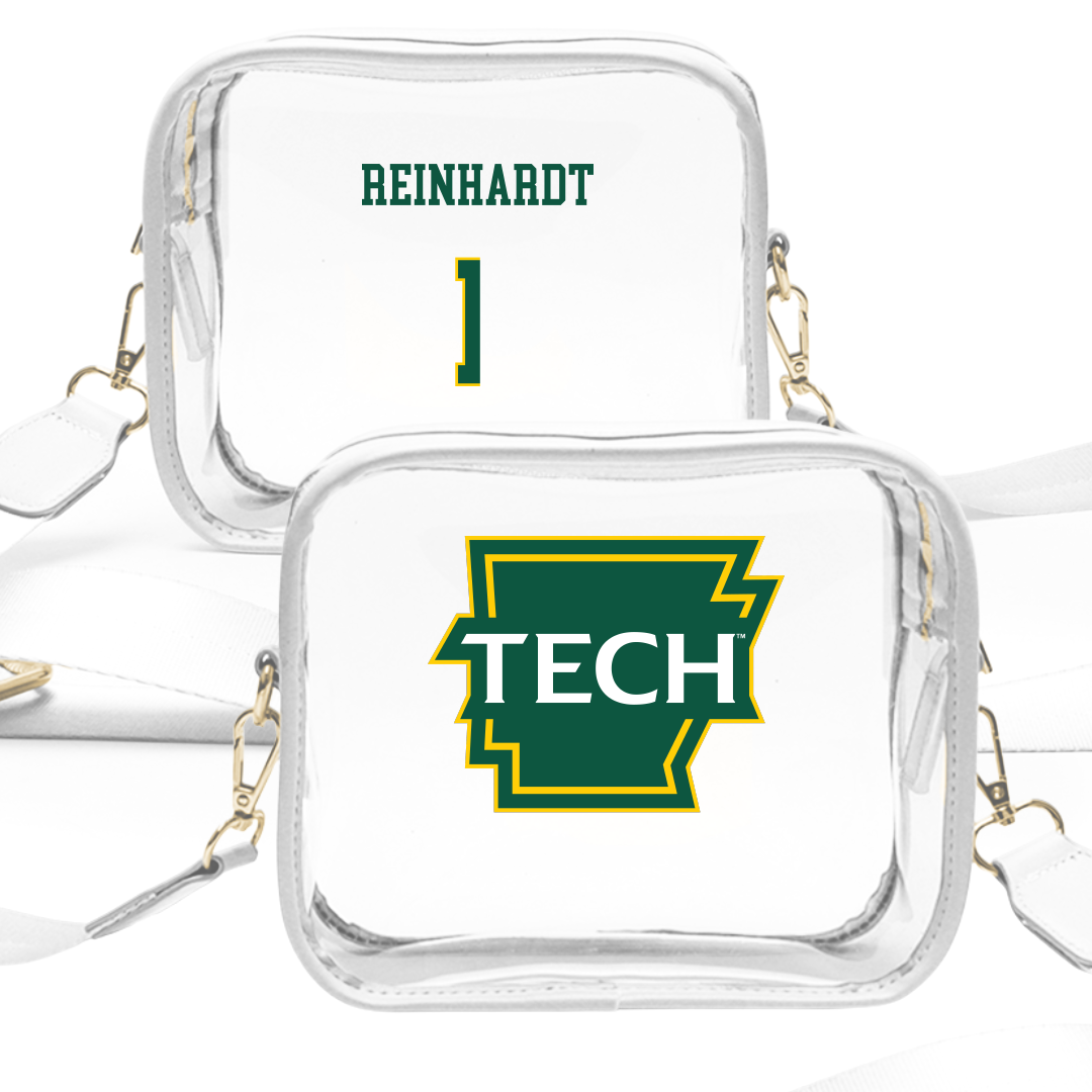 Arkansas Tech University Basketball (M) White Clear Stadium Bag - #1 Reginald Reinhardt