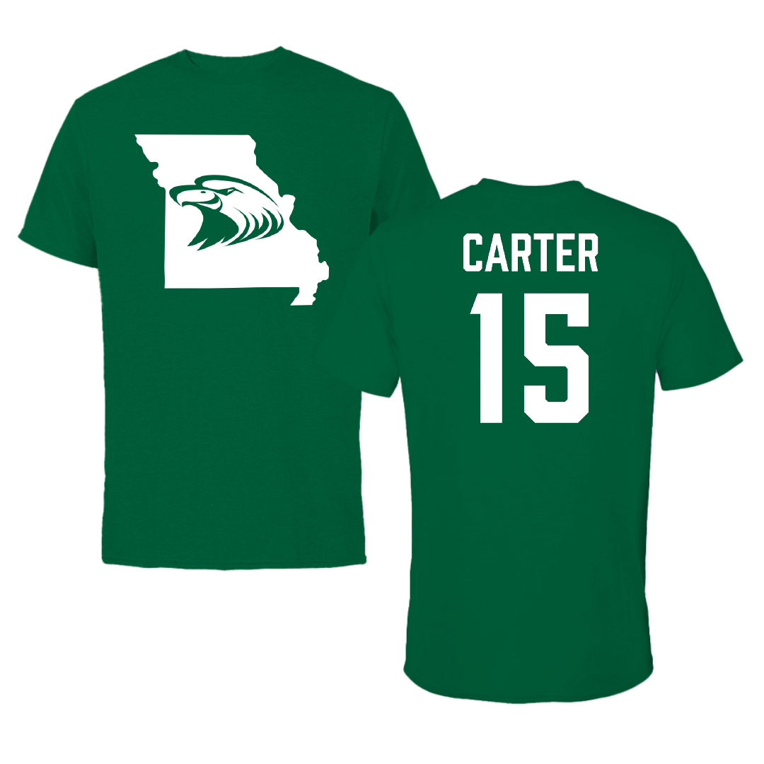 Central Methodist University Basketball (M) Green State Tee - #15 William Carter