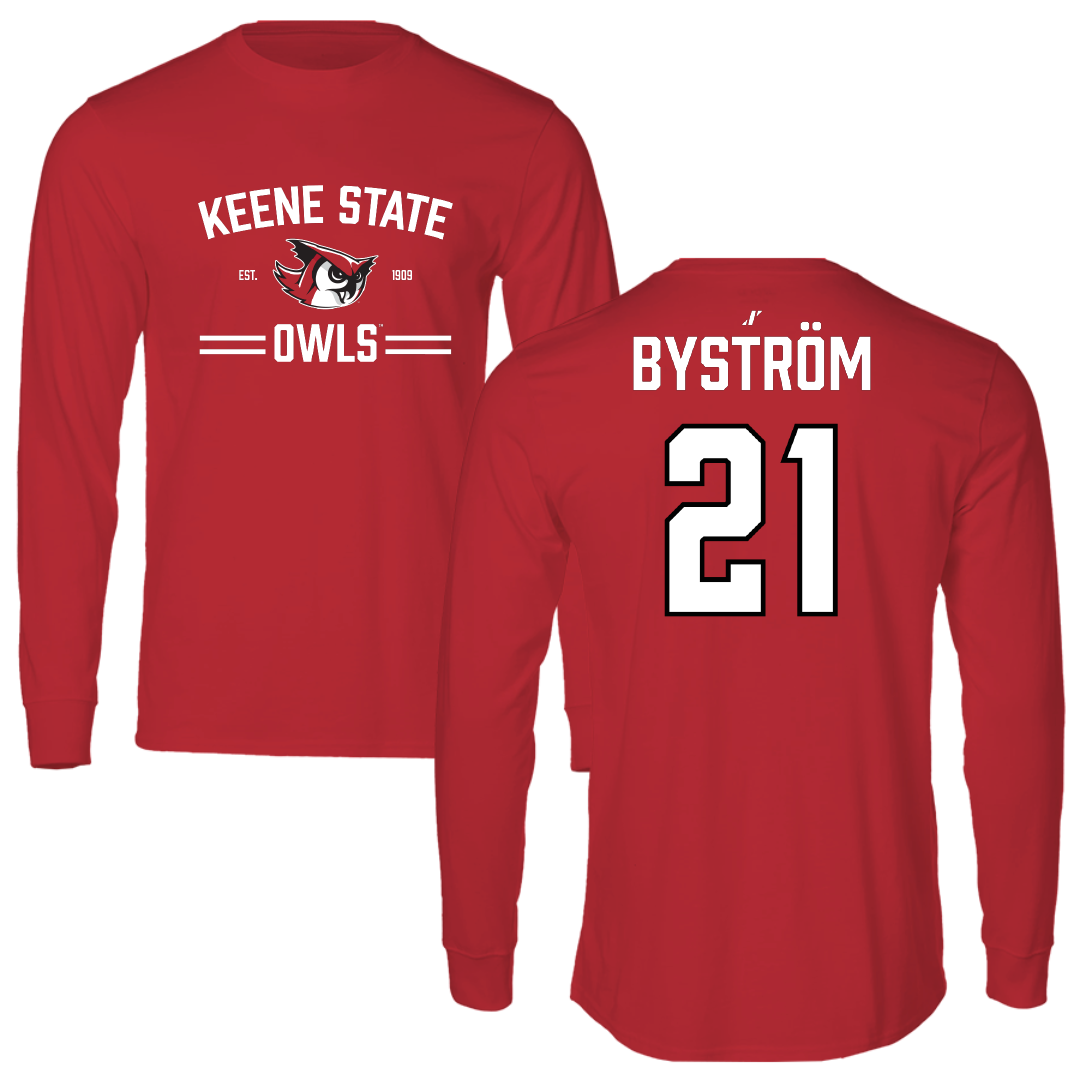 Keene State College Ice Hockey (W) Red General Performance Long Sleeve - #21 Tilde Byström