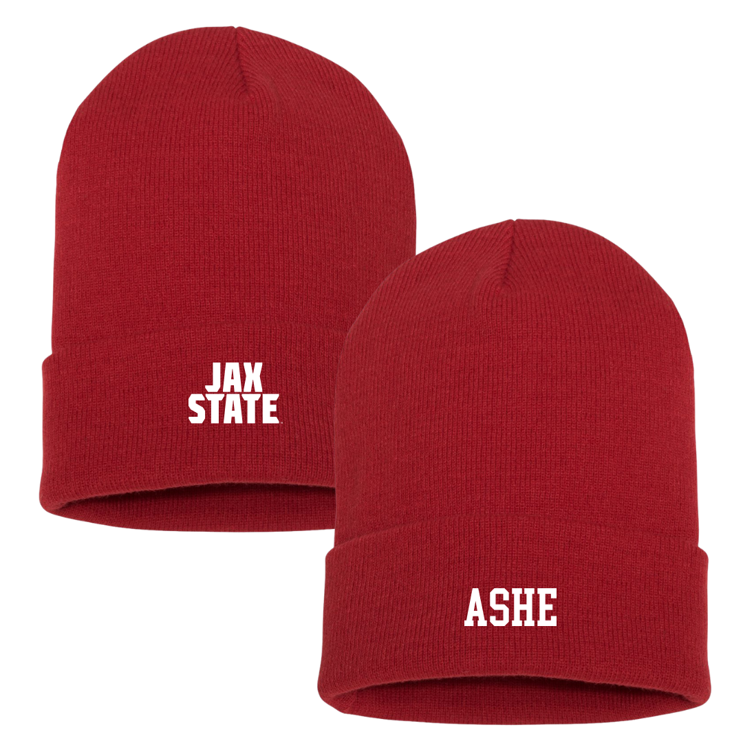Jacksonville State University Baseball Red Beanie - #10 Grayson Ashe