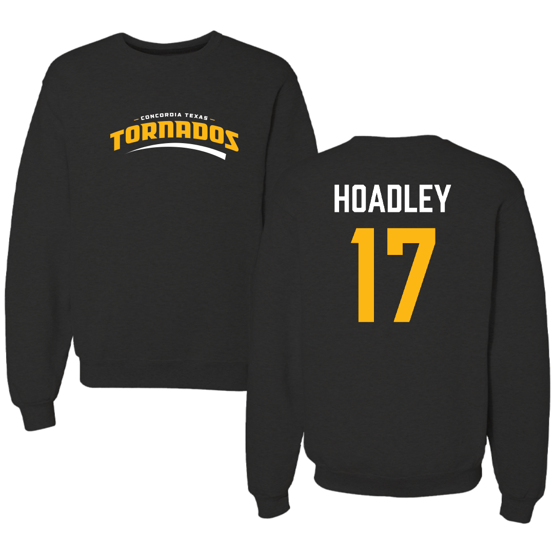 Concordia University (Texas) Baseball Black Crewneck - #17 Rowdy Hoadley