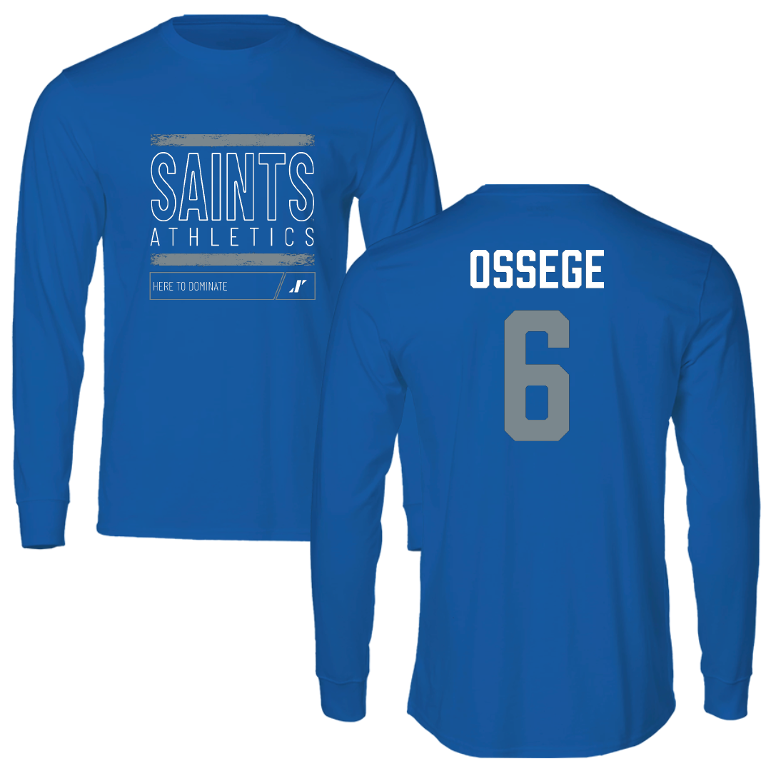 Thomas More University Volleyball Blue Dominate Long Sleeve - #6 Rachel Ossege