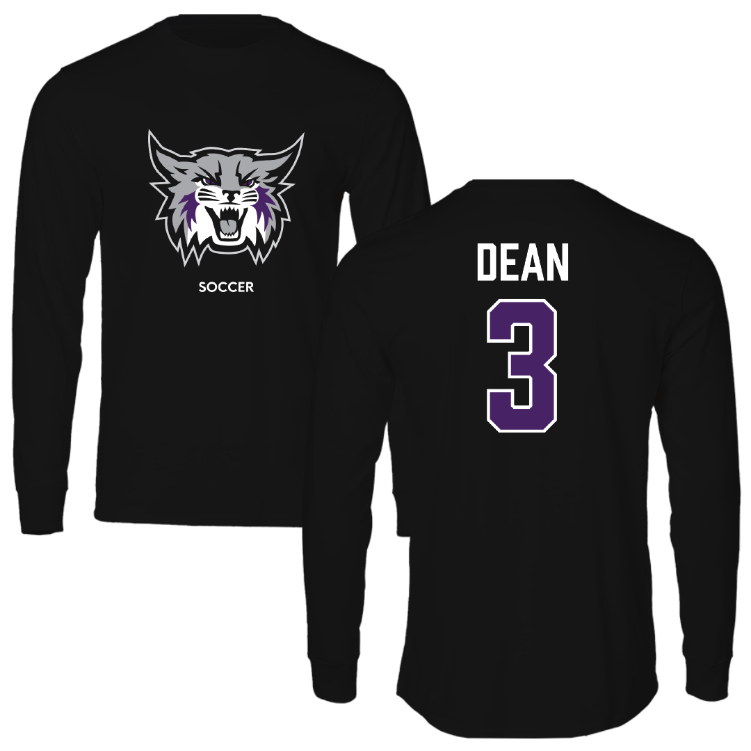 Weber State University Soccer (W) Black Performance Long Sleeve - #3 Kaitlin Dean