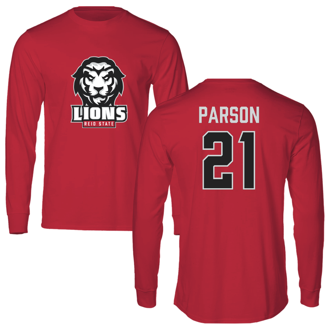 Reid State Community College Baseball Crimson Long Sleeve - #21 Hudson Parson