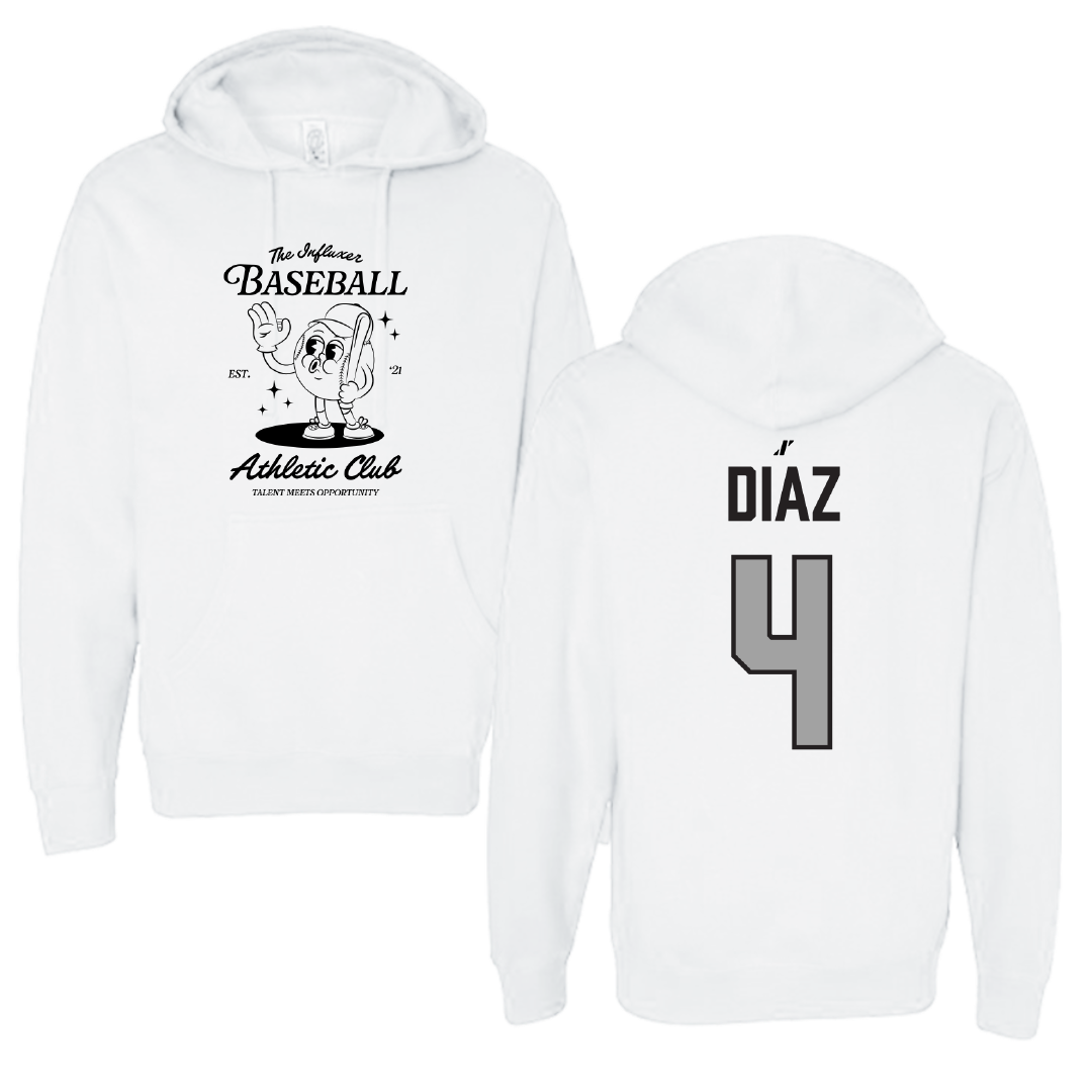 Baseball White Influxer Athletic Club Hoodie - #4 Nick Diaz