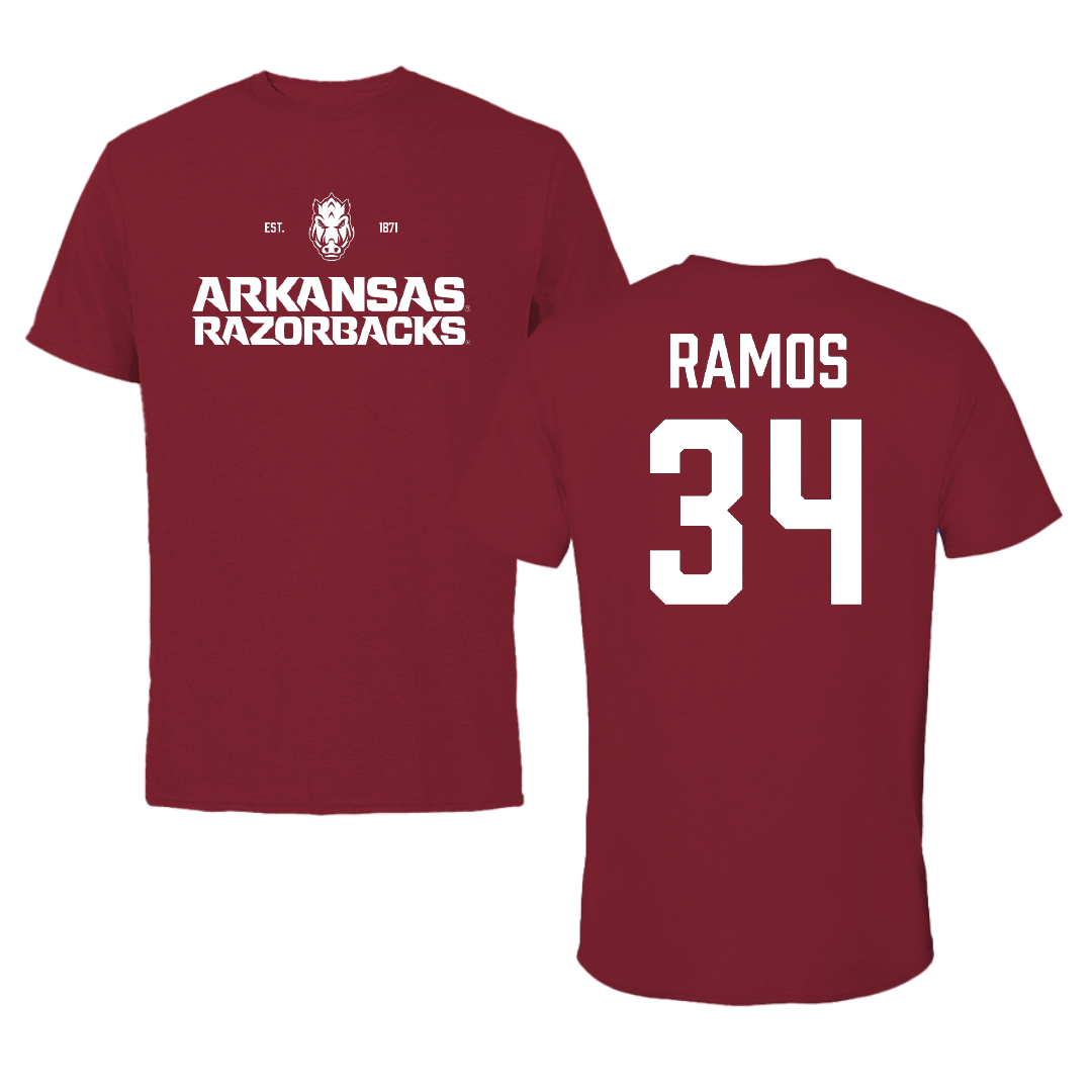 University of Arkansas Softball Cardinal General Tee - #34 Jayden Ramos