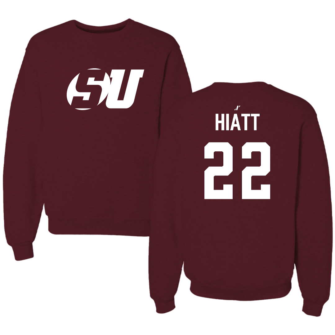 Schreiner University Baseball Maroon Crewneck - #22 Ian Hiatt