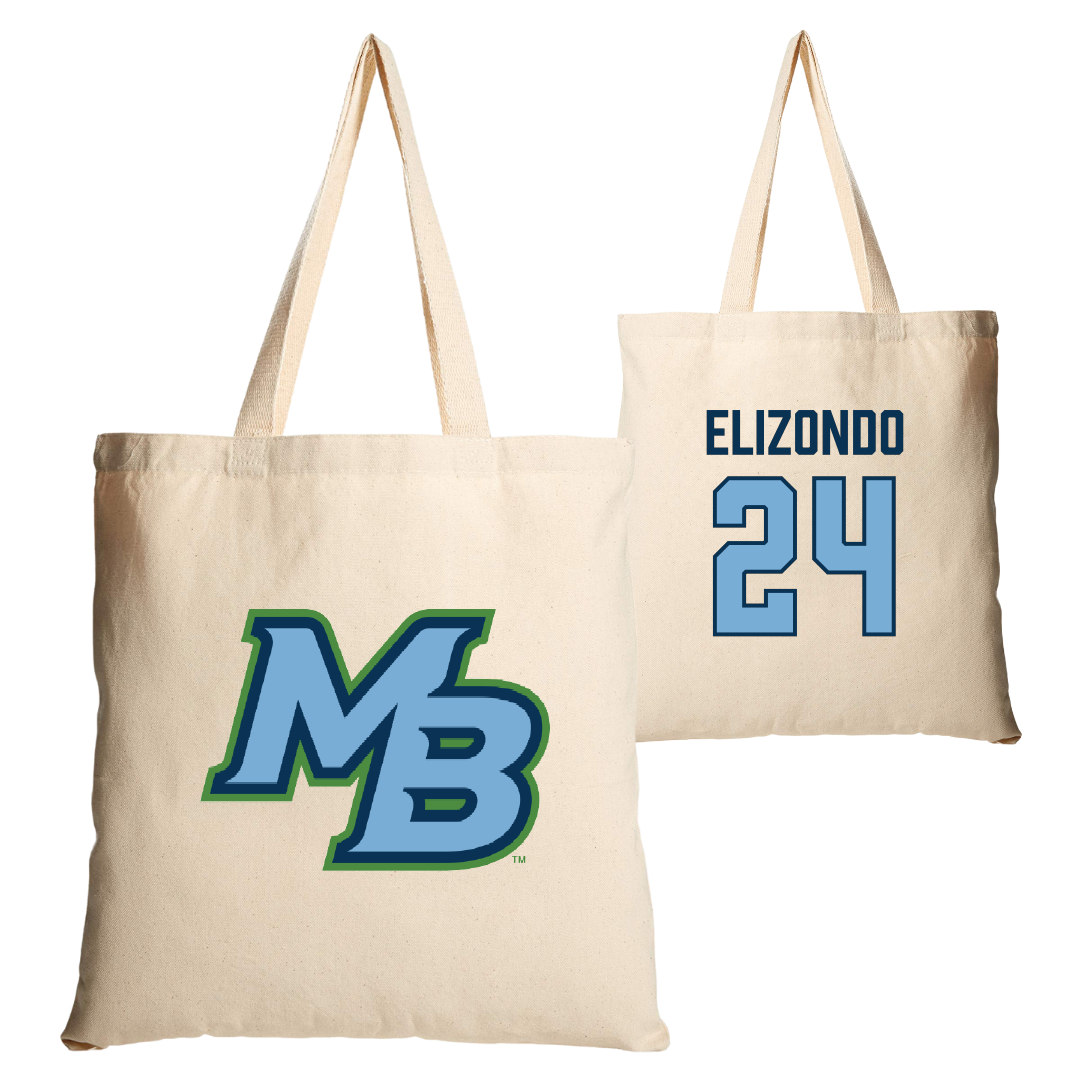 Cal State Monterey Bay Softball Tan Canvas Tote Bag - #24 Star Elizondo