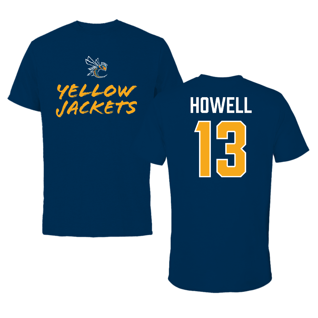 Cedarville University Soccer Navy General Tee - #13 Kale Howell