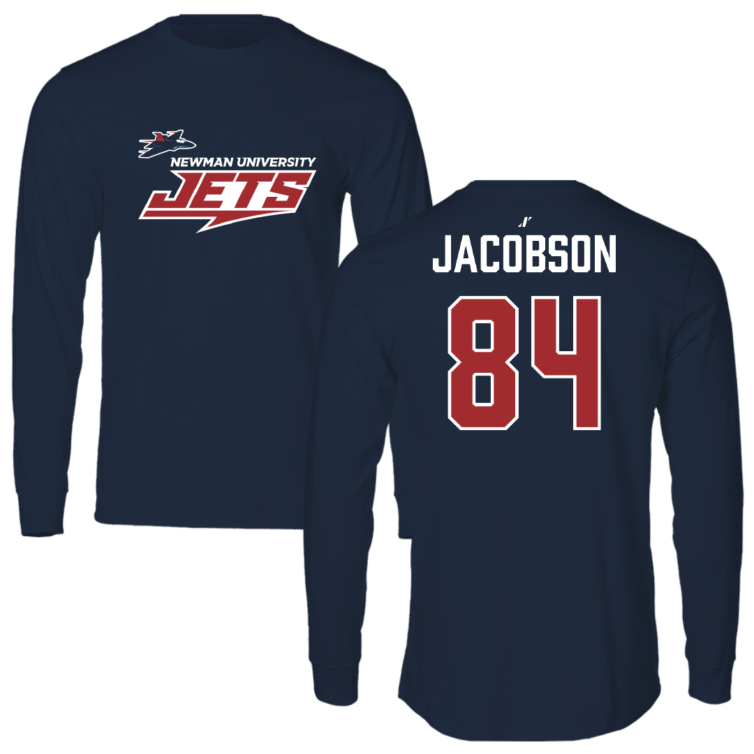 Newman University Bowling (W) Navy General Long Sleeve - #84 Claire Jacobson