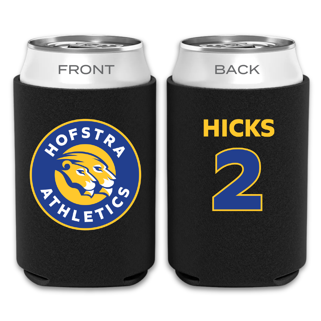 Hofstra University Lacrosse (M) Black Can Cooler - #2 John Hicks