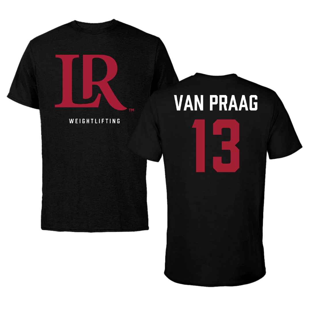 Lenoir-Rhyne University Lacrosse Black Performance Tee - #13 Sascha Van Praag