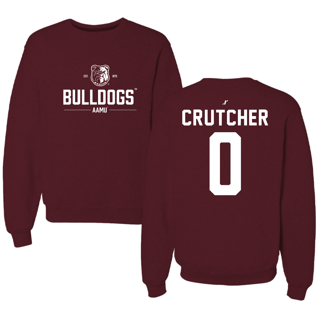 Alabama A&M University Baseball Maroon General Crewneck - #0 Rynzo Crutcher