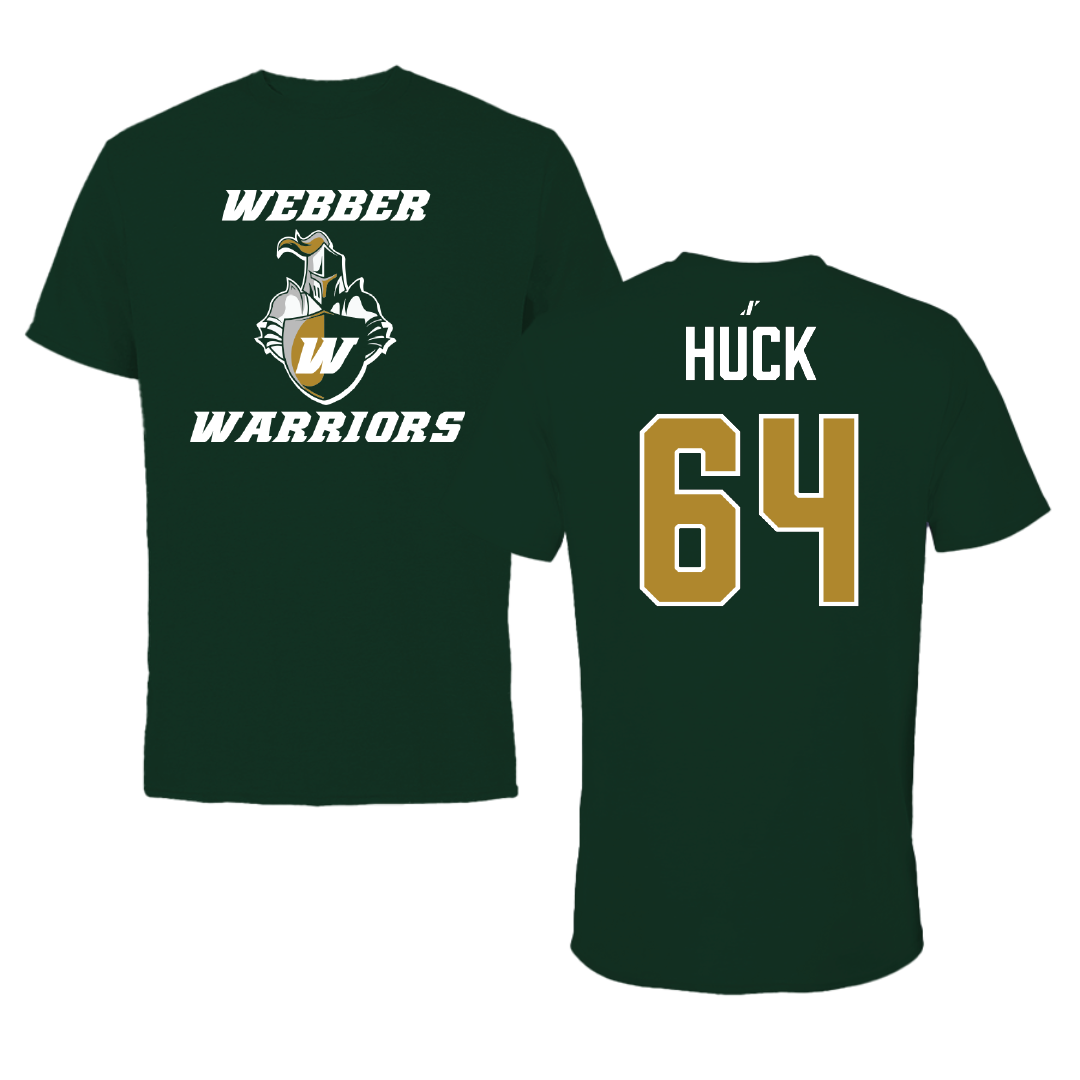 Webber International University Football Forest Green Tee - #64 James Huck