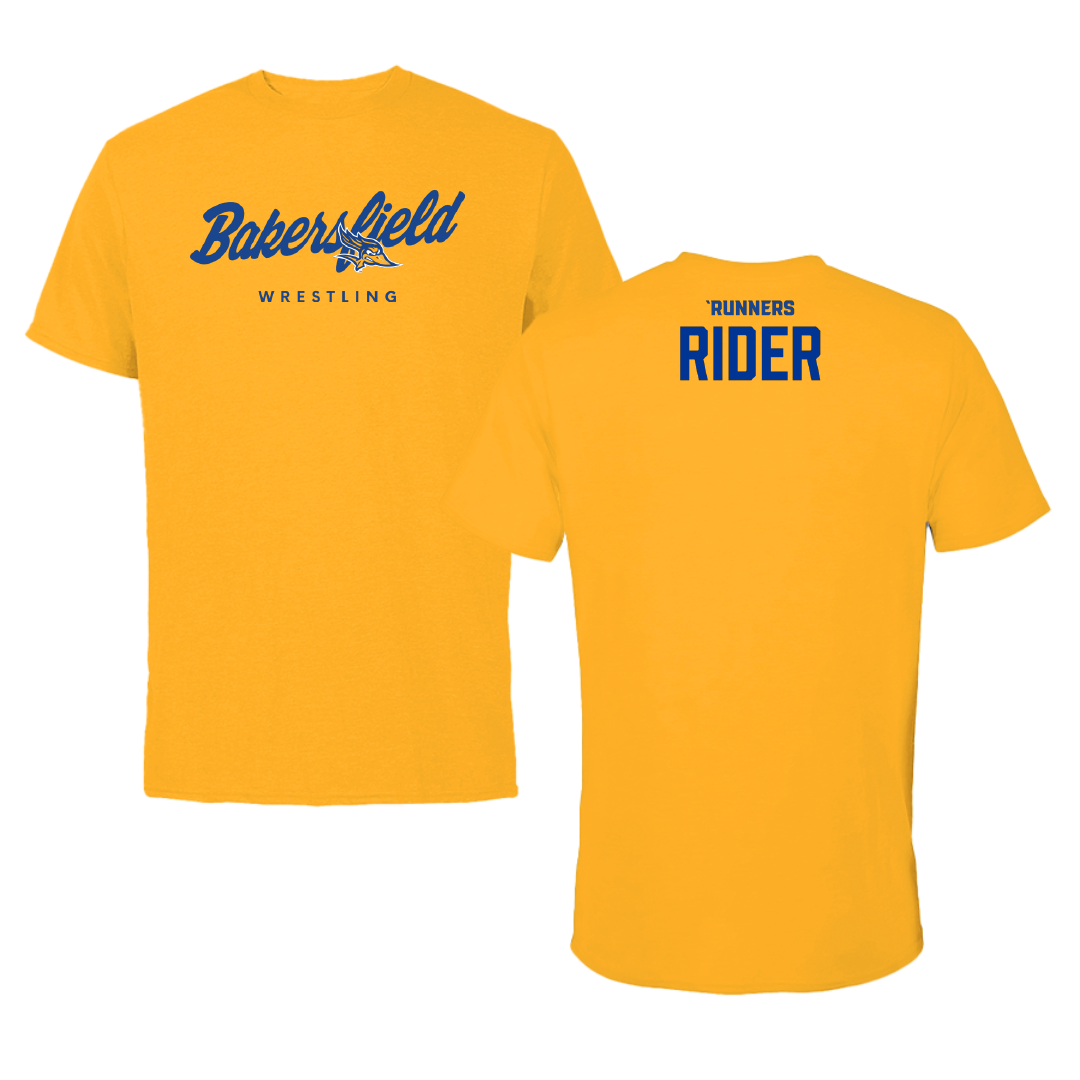 California State University-Bakersfield Wrestling (M) Gold Performance Tee - Eathon Rider