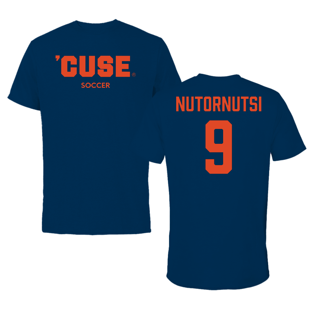 Syracuse University Soccer (M) Navy Performance Tee - #9 Bright Nutornutsi