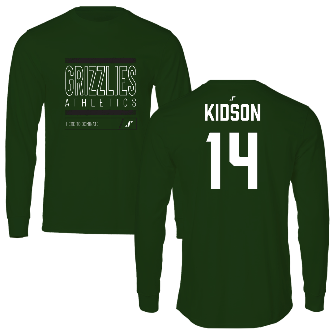 Adams State University Soccer Forest Green Dominate Performance Long Sleeve - #14 Eric Kidson