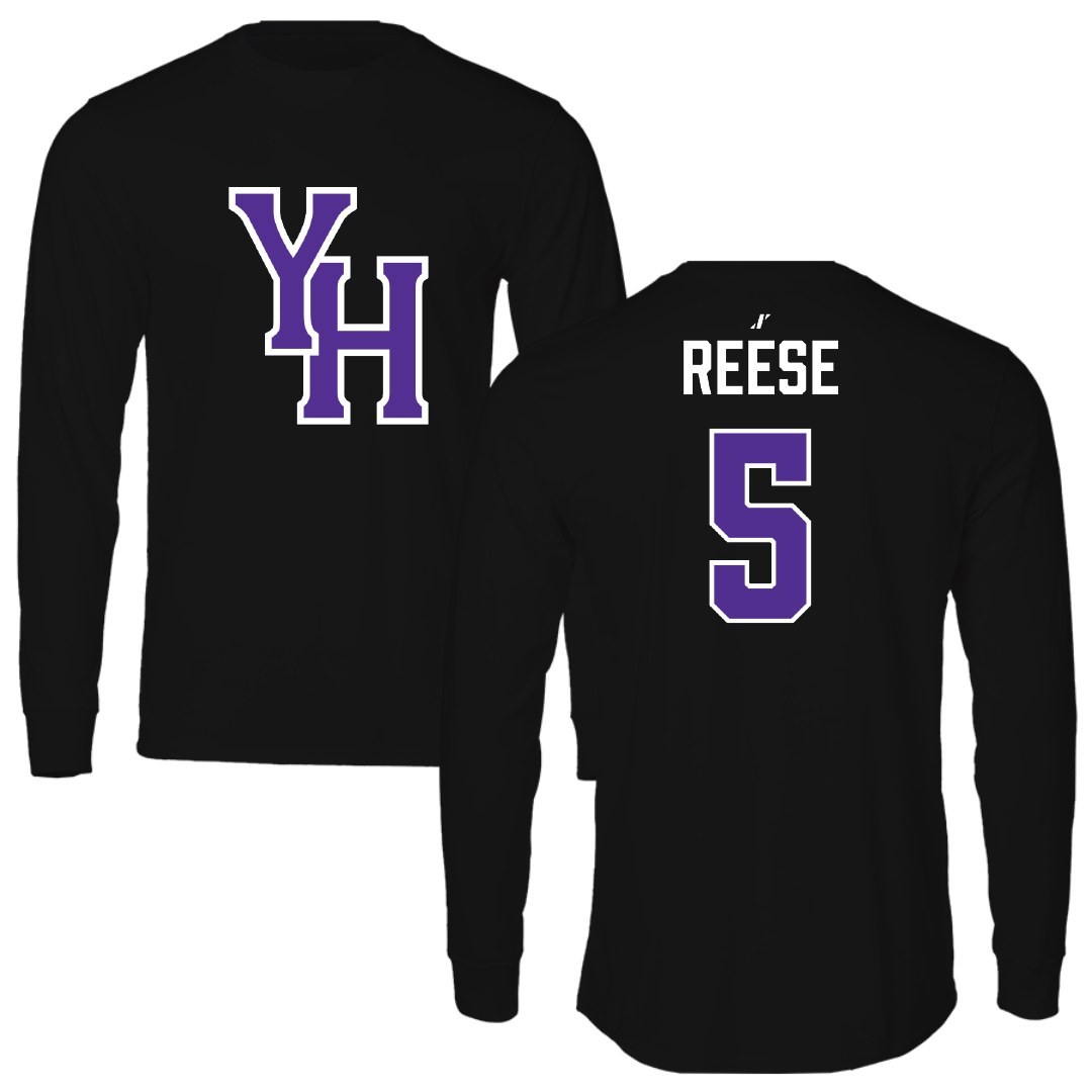 Young Harris College Softball Black Performance Long Sleeve - #5 Aubree Reese