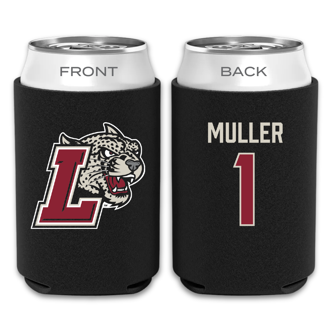 Lafayette College Lacrosse Black Can Cooler - #1 Nick Muller